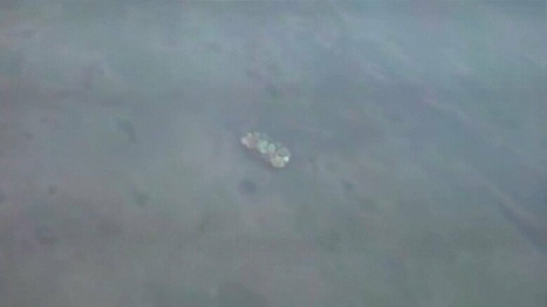 ほぼピンポイントで着弾したグライダー爆弾（資料）