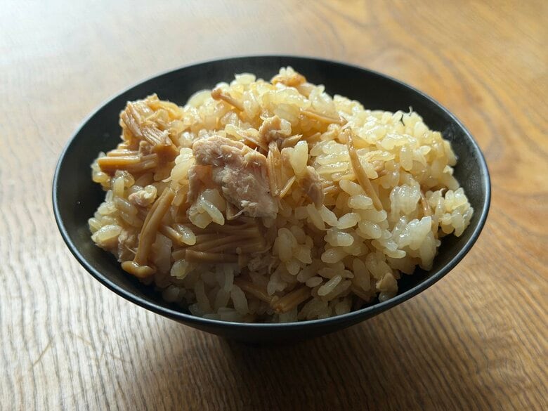 ツナとなめたけの炊き込みご飯