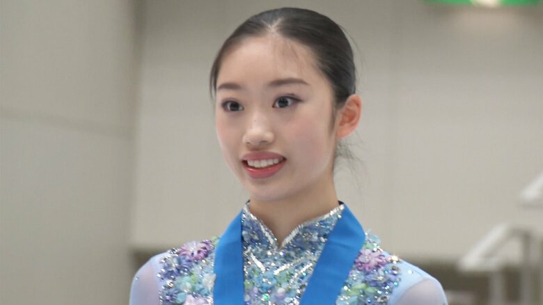 全国中学校スケート大会で2度目の優勝をした岡田