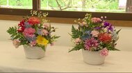 母の日にフラワーアレンジメントづくり 庄原市・国営備北丘陵公園