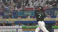 ロッテ藤原恭大「思い切って初球を」フルスイング!雨空に決勝3号2ラン