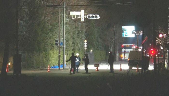 事故現場(長野県軽井沢町 2023年12月1日)