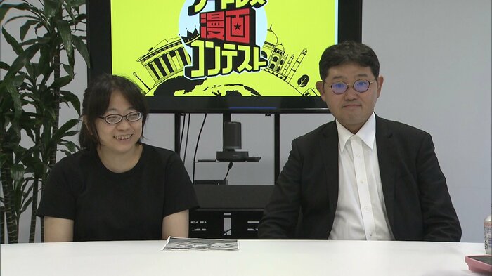 静/Shizuさん(左)と担当編集者・松下正孝さん(右)