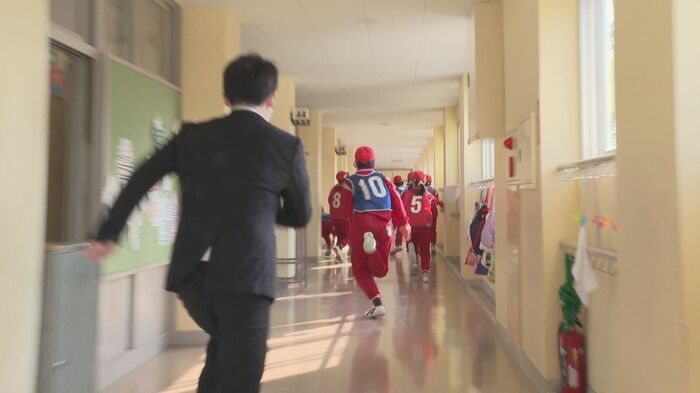 分田小学校で行われた「逃走中」