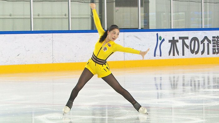 黄色のパンツスタイルで登場した吉田陽菜(近畿選手権)