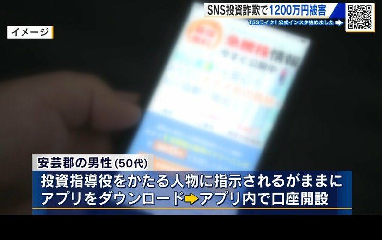 「投資グループを立ち上げました。興味ありますか」ＳＮＳで勧誘　５０代男性が１２００万円の被害　広島｜FNNプライムオンライン