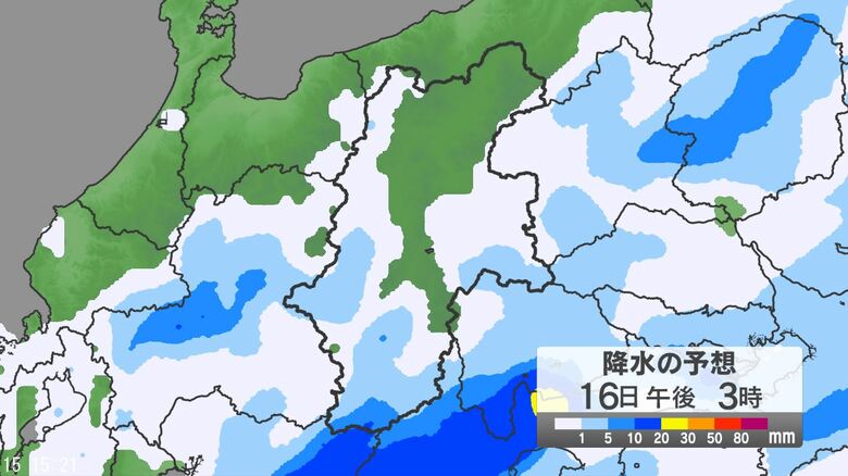 関東甲信地方で「大雨」のおそれ「警報」発表地域が拡大する可能性も　24時間予想降水量は関東地方北部・南部・甲信地方120ミリ、伊豆諸島100ミリ（16日午後6時まで・多い所で）｜FNNプライムオンライン