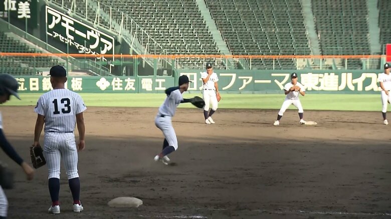 初出場の熊本代表・有明高校が甲子園で練習　主将「勇気を与えられるように頑張りたい」　地震被害の故郷への思い語る｜FNNプライムオンライン