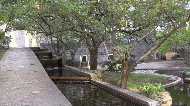 フランス・パリのユネスコ本部に設置されている日本庭園「平和の庭」修復｜FNNプライムオンライン