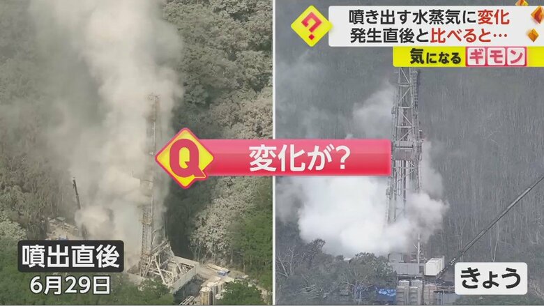 “あの水柱”は今どうなっている？水蒸気の向きに変化が起きていた　北海道・蘭越町｜FNNプライムオンライン