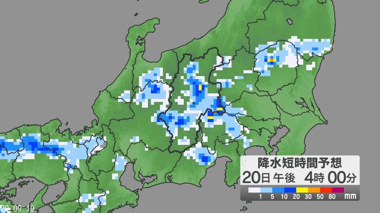 落雷や竜巻などの激しい突風、局地的な激しい雨に注意　長野県では20日昼過ぎから夜遅くにかけて、大気の状態が非常に不安定｜FNNプライムオンライン