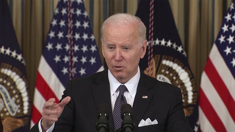 発言撤回や謝罪を否定したバイデン大統領（ワシントン・28日）