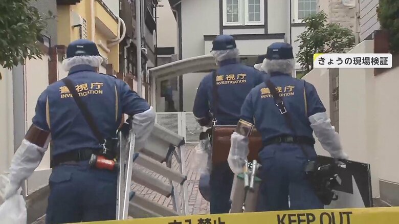 市川猿之助さんの自宅の現場検証（東京・目黒区）