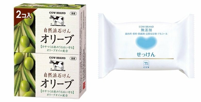 同社の「自然派石けん」「無添加せっけん」にも使用期限の表記はない（牛乳石鹸共進社株式会社 提供）