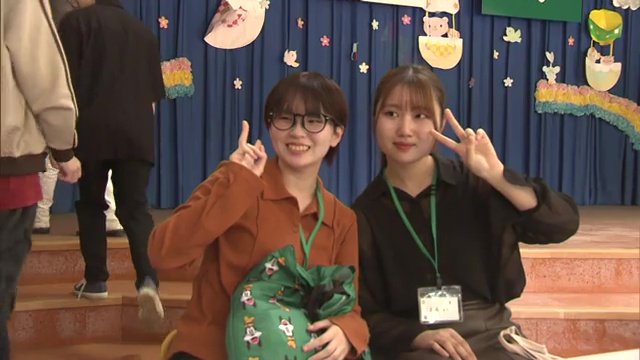 通っていた幼稚園で　友人と