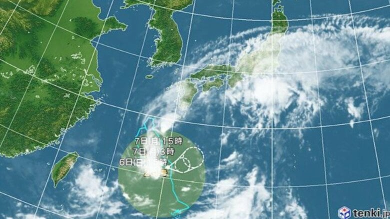 台風24号の進路予想図　日本気象協会より