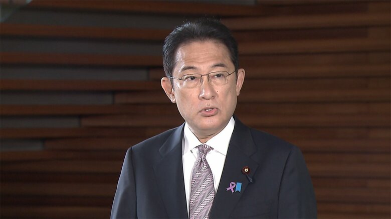 大谷選手MVP受賞についてコメントする岸田首相(9時20分ごろ 首相官邸)