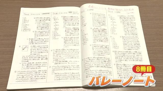 八木橋環選手のバレーノート