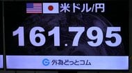 円安加速　一時1ドル161円台後半に　市場関係者は為替介入に警戒感　日経平均株価は取引時間中の最高値更新