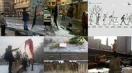 スカーフ着用強制に抗議するイランの女性たち