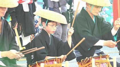小学生としては初の「囃子方」…きっかけは幼少期の“太鼓ゲーム”　500年以上の伝統「黒丸踊」初舞台への挑戦