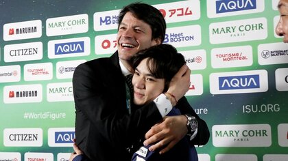 世界選手権前に「引退」を決めていた宇野昌磨。「現役をつなぎとめていた」ステファン・ランビエールの存在