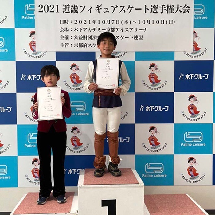 ノービスB男子の表彰式