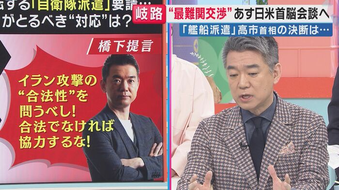 橋下徹氏（関西テレビ「旬感LIVE とれたてっ！」）