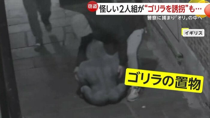 重いのか一度ゴリラを降ろしていた犯人(Durham Constabulary)