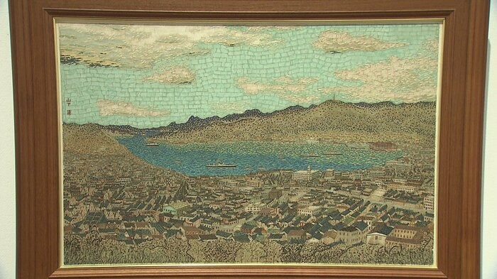 長崎の風景　1963（昭和38）年　貼絵　十八親和銀行所蔵