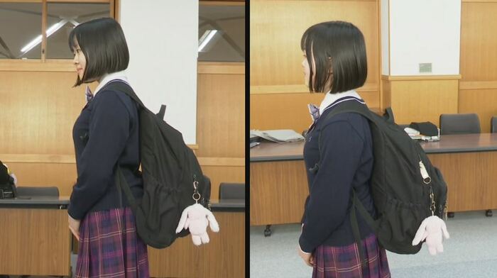 右：使用なし　左：「2B BAG」使用