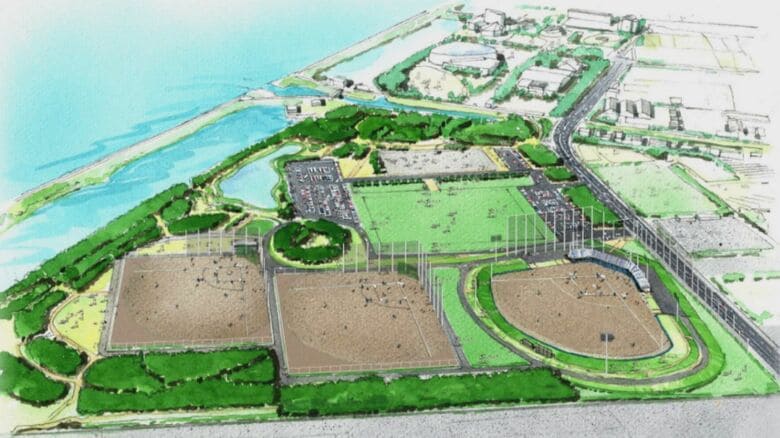 津波の避難困難地域に立地…豊橋市の新アリーナ計画に伴い建設予定の野球場 市長が専門家から意見求める考え示す｜FNNプライムオンライン