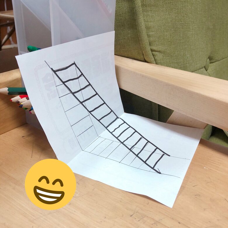 5歳　階段とハシゴ（提供：Pekepomさん）