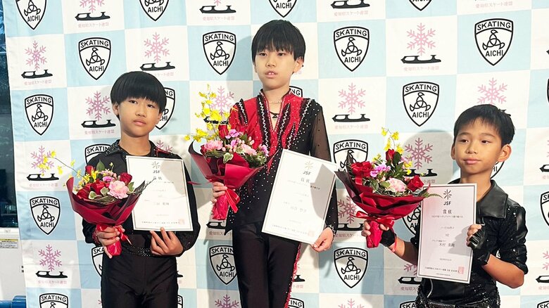 ノービスB男子表彰台（中部選手権）