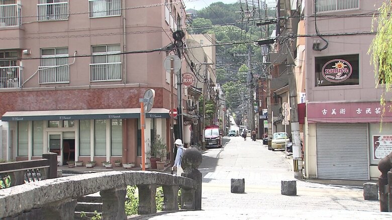 中島川の一角に位置する「銀屋町」