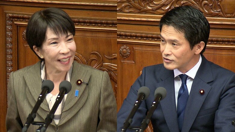 衆院本会議の代表質問で高市総理と対峙する小川氏