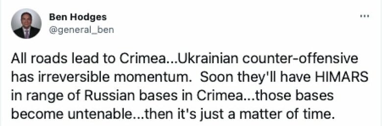 ベン・ホッジス退役中将のツイート
