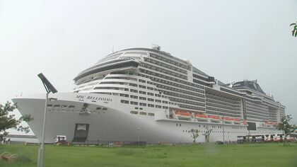 3200人乗せた大型客船「MSCベリッシマ」台風の影響で急遽別府に　突然の団体客に観光関係者は大忙し【大分発】