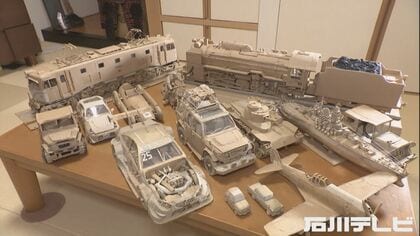 リアルで精密な機関車も…スゴ腕”高校生の「段ボール工作」　弟2人も作品制作【石川発】