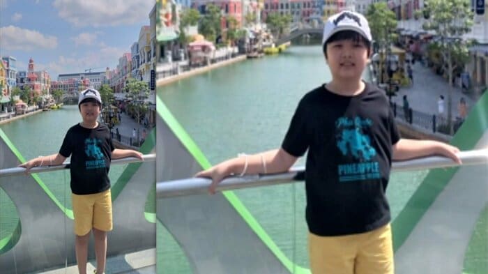 事故前、家族旅行中に撮影された幸士さん（遺族提供）