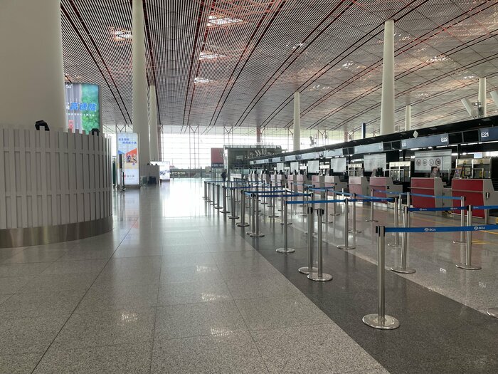 誰もいなくなった北京空港