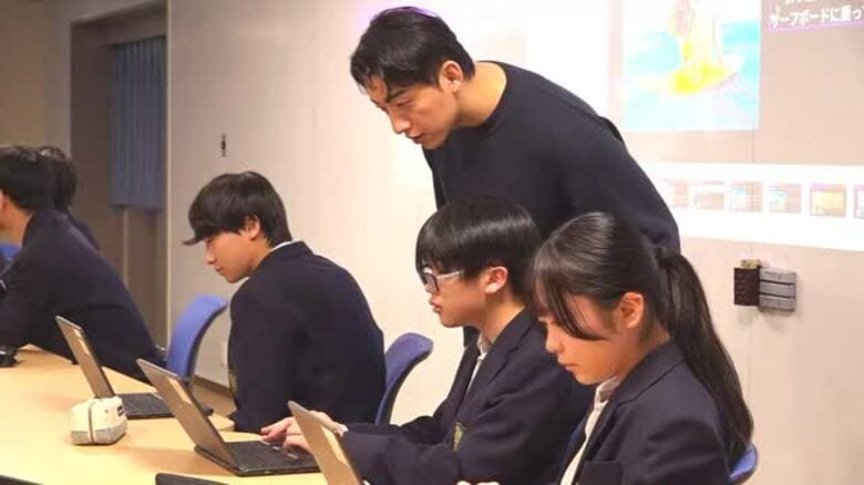 生成AIで動画制作を体験　東京のクリエイターが勝山高校で出前授業　福井県出身の元オリンピック選手も指導に当たる｜FNNプライムオンライン