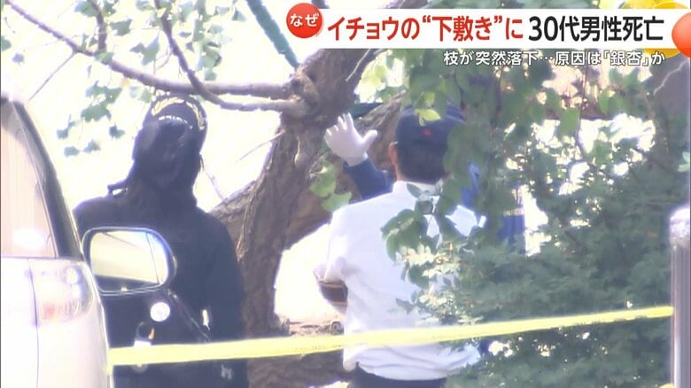 一夜明けた現場では鑑識活動が進められていた