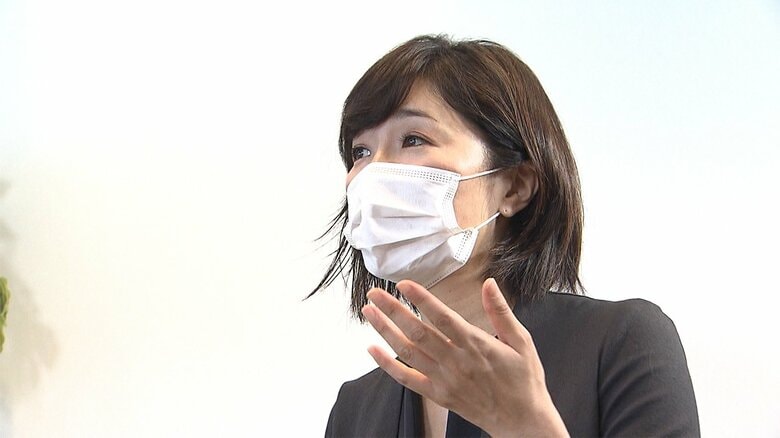 インタビューに応える「キッズライン」経沢香保子社長