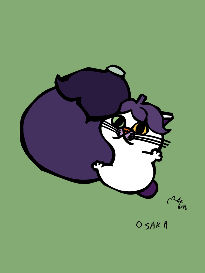 大阪府のご当地ネコ（水なすネコ）