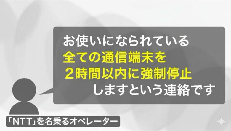 通話の相手は不安を煽る言葉を次々と投げかけ冷静さを奪おうとしてきた