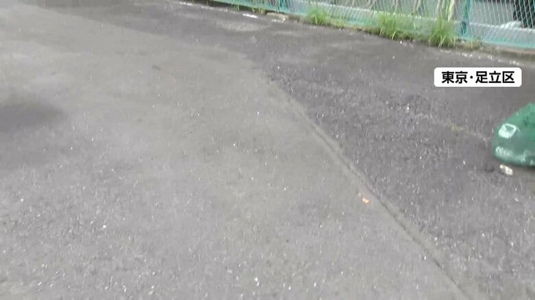 帰宅中の女性が襲われ重傷を負った現場（東京・足立区）