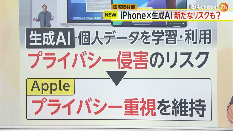 アップルは生成AIのプライバシー侵害リスクに対して「プライバシー重視」を維持してきた