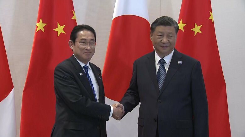 米サンフランシスコで行われた日中首脳会談（現地16日）