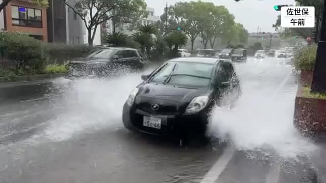 「線状降水帯」が県南部に発生　南島原では冠水などで車が立往生　落雷による火災も